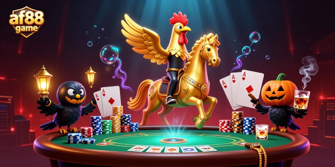 Engage in the exciting af88 game with dynamic casino scenes featuring vibrant characters and rich gaming elements.
