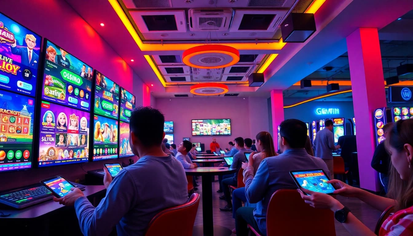 Players enjoying diverse games on the Gemwin platform, reflecting excitement and online gaming engagement.