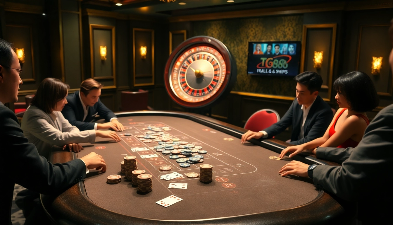Engage in thrilling baccarat gameplay at tg88 casino with luxurious gaming elements.