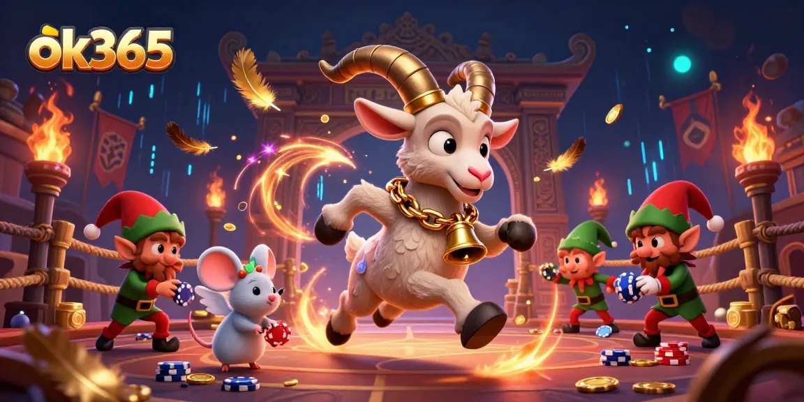 Experience the vibrant thrill of ok365 as cartoon characters engage in a festive casino heist.