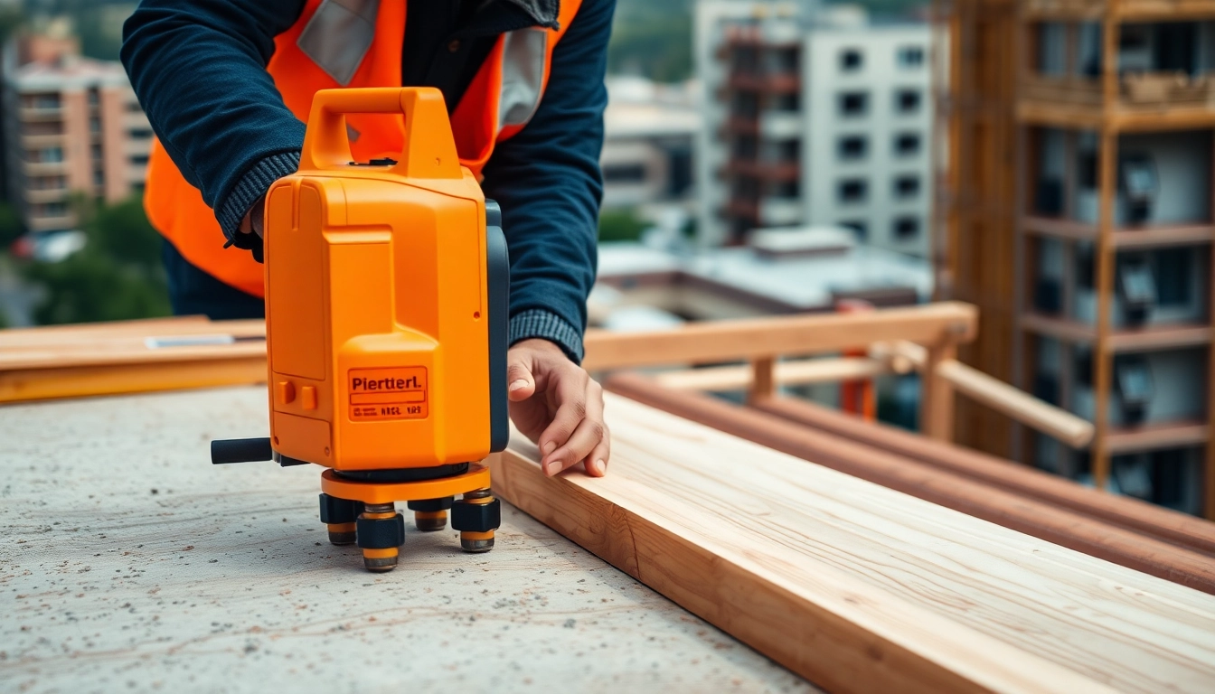 Utilizza il inclinometro digitale per calcolare angoli precisi in un cantiere.