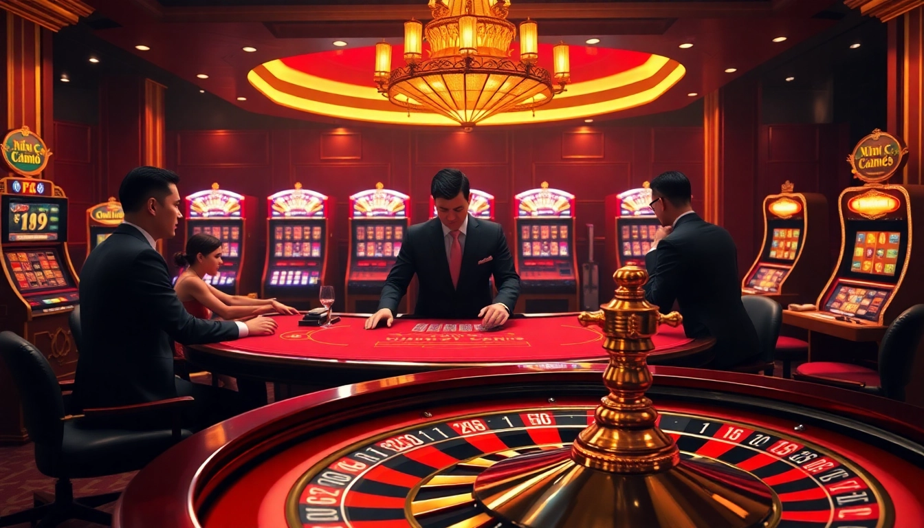 Engaged players at Nhà cái F168 enjoy luxury casino gaming with poker chips and a roulette wheel.