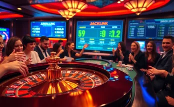Experience the thrill of JUMLAH BACKLINK at a luxurious casino roulette table.