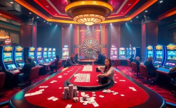 Nohu90 players enjoying a lively online casino environment with colorful slot machines and exciting games.