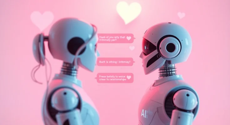 Chat interface featuring a friendly AI chatbot discussing sex ai chat in a modern design.