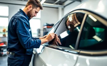 Apply auto window tint near me for enhanced privacy and style in a professional setting.