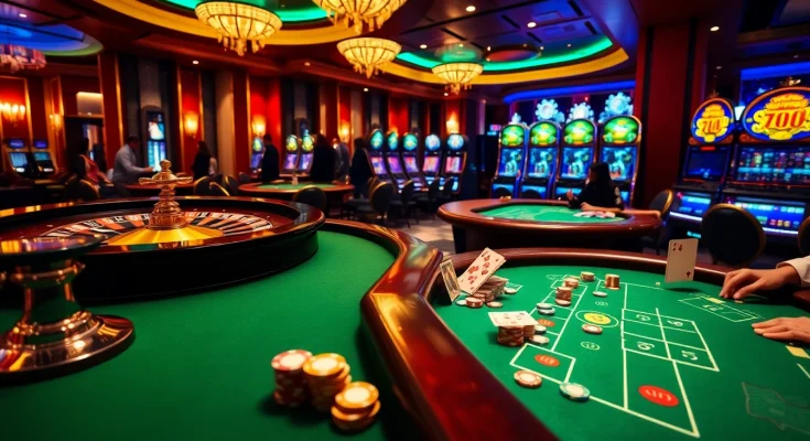 Engaging players at 789f casino tables, experiencing excitement with roulette, blackjack, and slot machines.