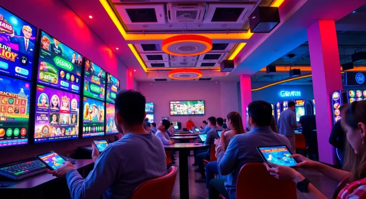 Players enjoying diverse games on the Gemwin platform, reflecting excitement and online gaming engagement.